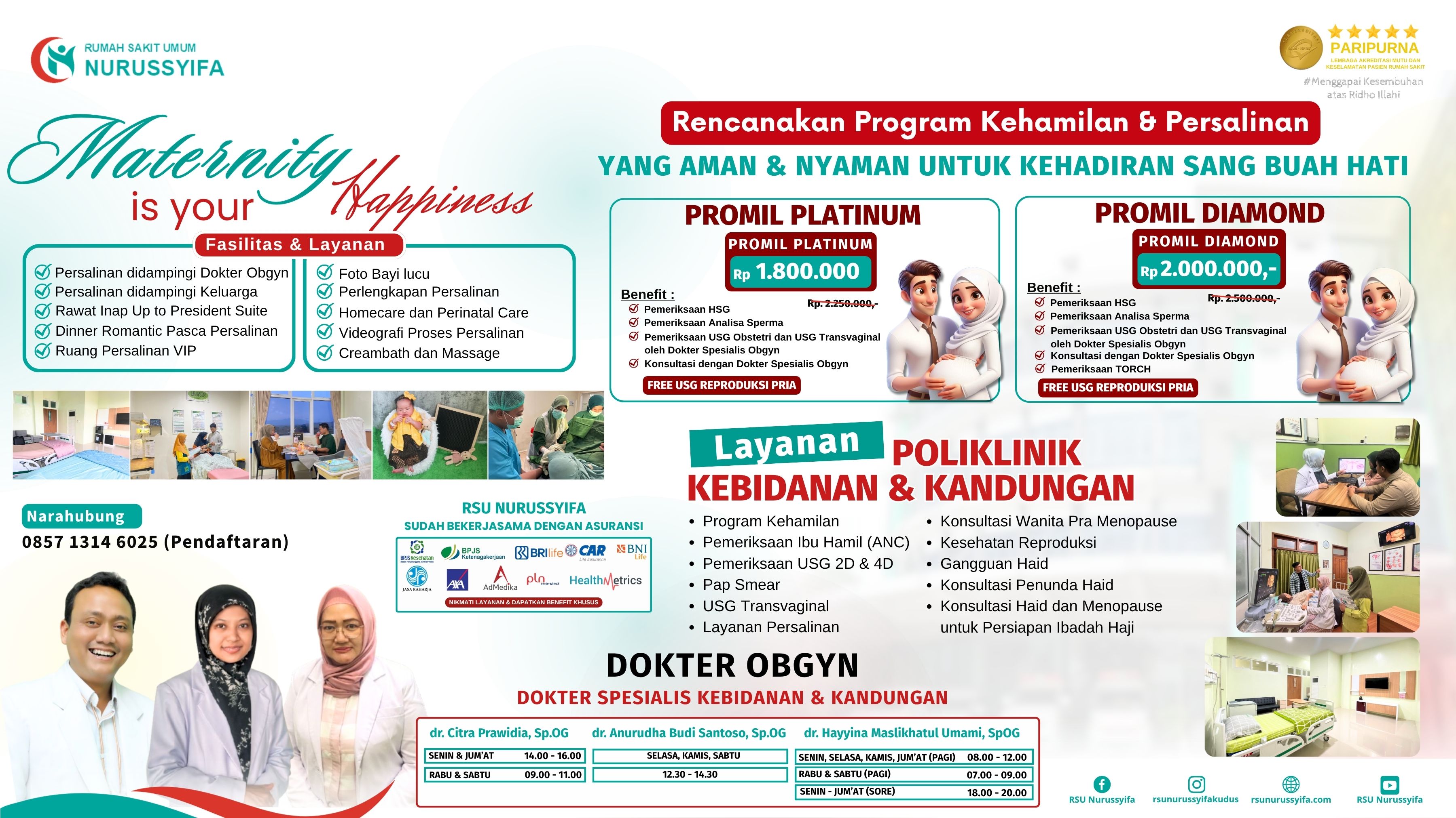 Program Kehamilan dan Persalinan Nyaman dengan Layanan Maternity RSU Nurussyifa Kudus