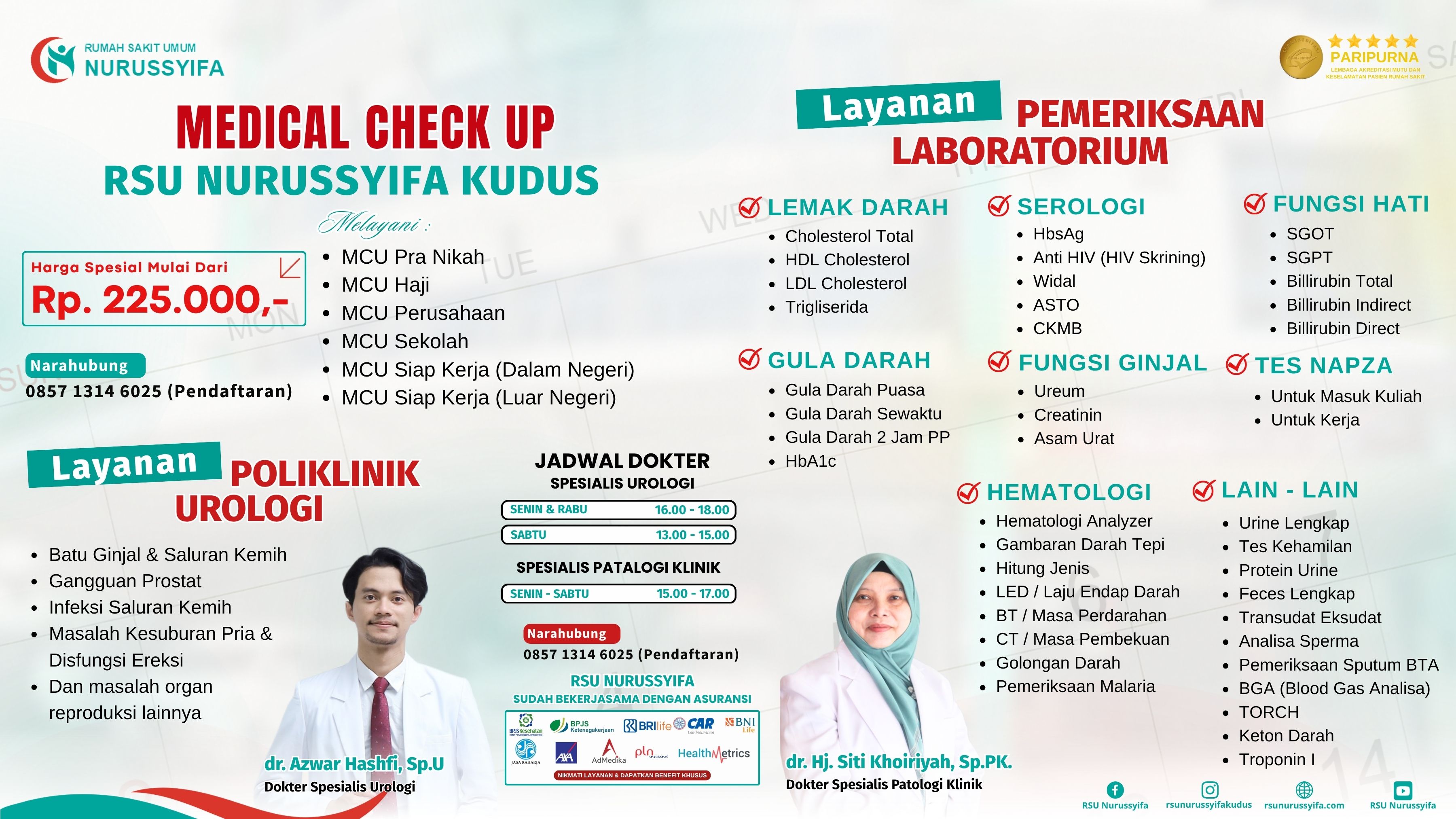 RSU Nurussyifa Kudus Dukung Kesehatan Masyarakat Melalui Layanan Medical Check Up dan Laboratorium