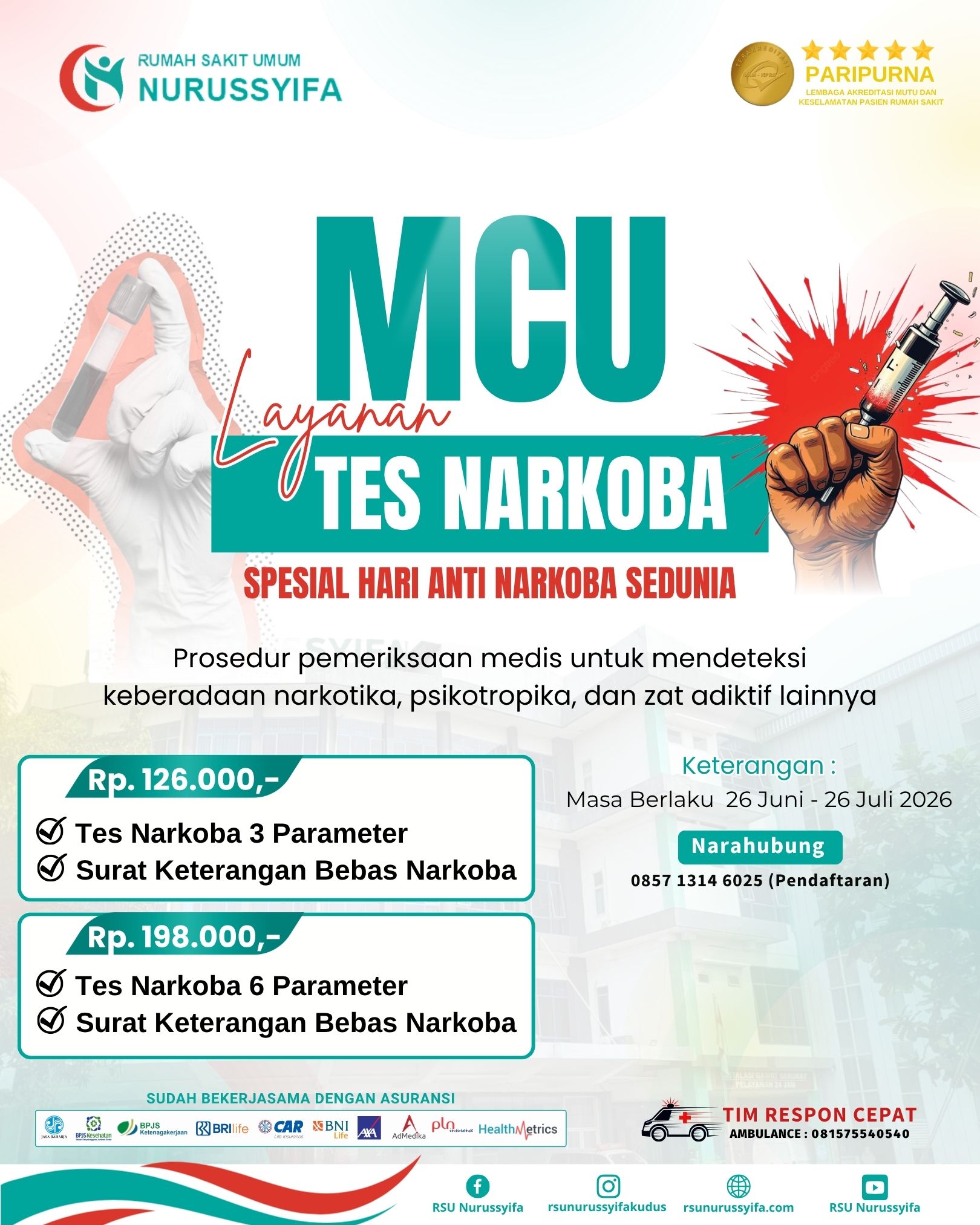 MCU Tes Narkoba (Spesial Hari Anti Narkoba)